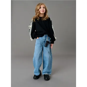 Dívčí džíny Sinsay - Klasické široké džíny - modrá - 526DU-50J - 526DU-50J-128