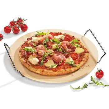 Zahradní gril Grilovací kámen Küchenprofi Pizza kámen s rámem, průměr 30cm