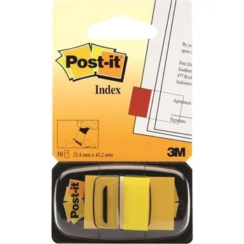 Samolepící záložky Post-it® - 25,4 x 43,2 mm, žluté