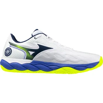 Pánská obuv Pánská tenisová obuv Mizuno Wave Enforce Court AC White/Dazzling Blue/Lightning EUR 42