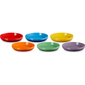 Talíř Le Creuset, Talíře hluboké Le Creuset Rainbow Coupe, 22 cm, barevné, 6 ks - Formadore