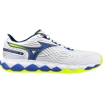Pánská tenisová obuv Pánská tenisová obuv Mizuno Wave Enforce Tour 2 AC White/Dazzling Blue/Lightning EUR 44,5