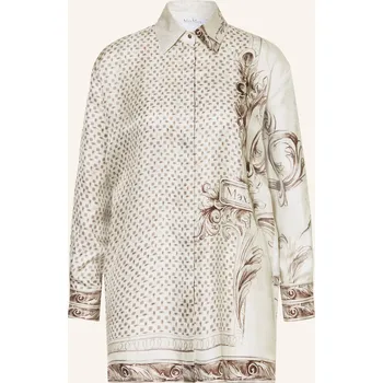 Dámská halenka Max Mara Dámská Hedvábná Košile Grado, režná / černošedá, 36