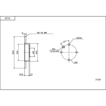 Brzdový kotouč Brzdový kotouč HART 214 320