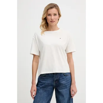 Pánské tričko Bavlněné tričko Tommy Hilfiger UW0UW05763 béžová 01X, vel. XS