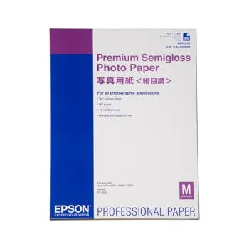 Fotopapír Epson Premium Semigloss Photo Paper, foto papír, pololesklý, bílý, Stylus Photo 1270, 2000P, A2, 251 g/m2, 25 ks, C13S042093