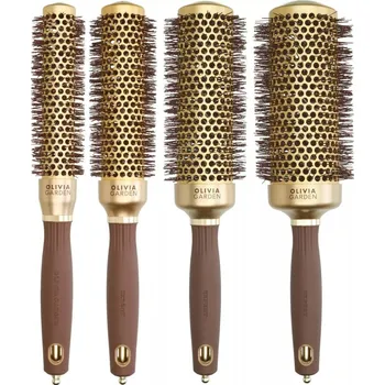 kartáč na vlasy Olivia Garden Expert Speed Gold & Brown - Foukací kartáč