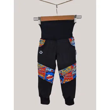 Chlapecké kalhoty Kocour Mourek Kalhoty baby softshellové zimní s fleecem KOMIKS Velikost 86