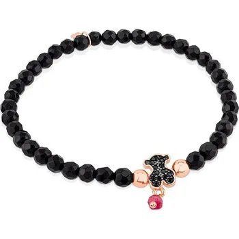 Oblečení a móda Stříbrný pozlacený náramek Tous Motif 1000142100 černá 99X, vel. ONE SIZE