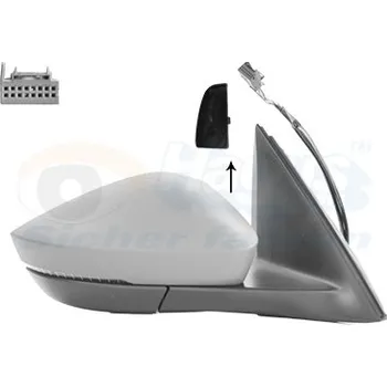 Auto zrcátko Vnější zpětné zrcátko VAN WEZEL 7611828
