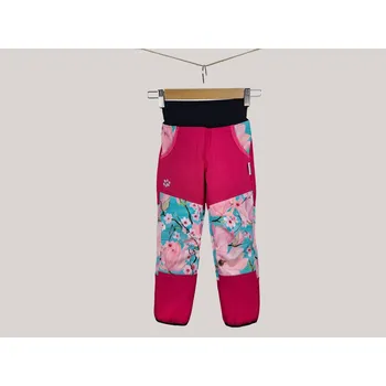 Chlapecké kalhoty Kocour Mourek Kalhoty dětské softshellové zimní s fleecem MAGNOLIE Velikost 110