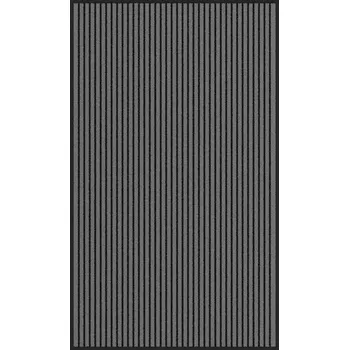 Rohožka zahrada-XL Rohožka Stripe Černá a šedá 90x150 cm 4105596