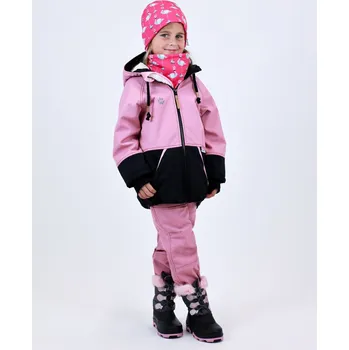 Chlapecká bunda Kocour Mourek BUNDA ZIMNÍ S BERÁNKEM růžovo/černá Velikost 146/152