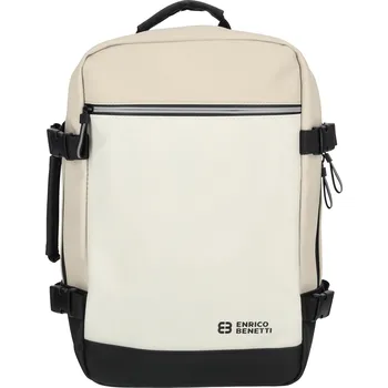 Městský batoh Vodoodpudivý kabinový batoh Enrico Benetti Bergen - béžovo-černý - 25x20x40 cm