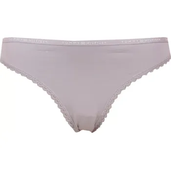 Dámské spodní prádlo Dámská tanga s krajkovým lemem Tommy Hilfiger UW0UW05954 světle šedá velikost M-38/40