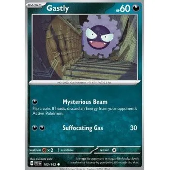 Sběratelská karetní hra Pokémon TEF 102/162 Gastly - Temporal Forces Stav: Near Mint, Verze: NORMAL