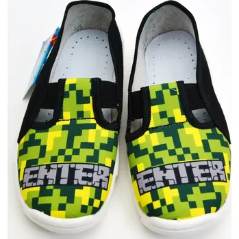 Chlapecké bačkory Dětské bačkory Adas Minecraft zelené