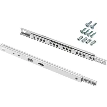 Výsuvy zásuvek GTV H17, výsuvy zásuvek, systém lišt zásuvek s nábytkovými šrouby, D: 214 mm,