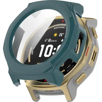 Příslušenství k chytrým hodinkám VSECHNONAMOBIL 131065 PC FULL COVER Plastový kryt se sklem pro Amazfit T-Rex 3 Pro 44mm zelený