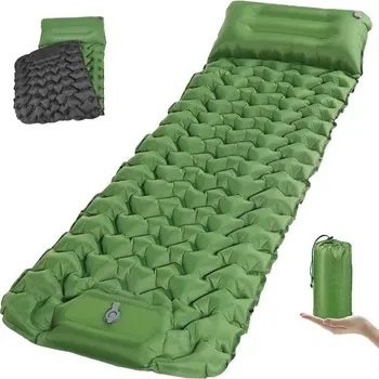 Postel Samonafukovací karimatka, 9cm samonafukovací nafukovací matrace, kempingová matrace s pumpou a