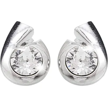 Módní doplněk JSB bijoux s.r.o. Náušnice puzety z bižuterní slitiny kovová kapka s velkým krystalem Swarovski Crystal