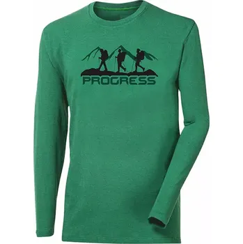 Pánské tričko PROGRESS Progress Vandal "Track Man" pánské triko s bambusem, dlouhý rukáv, khaki velikost XXL