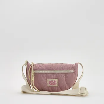 Kabelka Reserved - Půlkruhovitá kabelka přes rameno - pudrově růžová - 396GU-39X - 396GU-39X-ONE