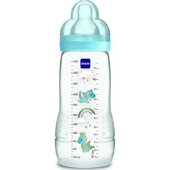 Kojenecká váha Dětská lahvička MAM Easy Active s dudlíkem, velikost 3, ergonomická, 4+ měsíců, 330 ml, světle