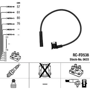 Zapalovací kabel Sada kabelů pro zapalování NGK RC-FD538