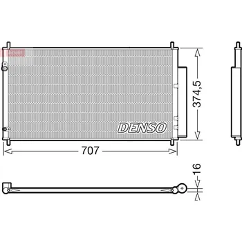 Výparník klimatizace Kondenzátor, klimatizace DENSO DCN40025