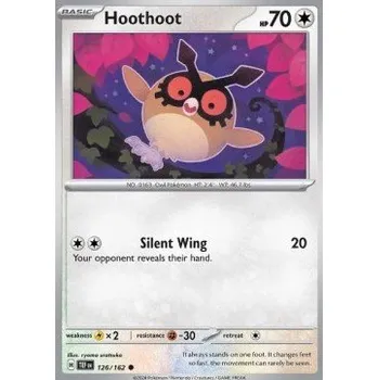 Sběratelská karetní hra Pokémon TEF 126/162 Hoothoot - Temporal Forces Stav: Near Mint, Verze: NORMAL