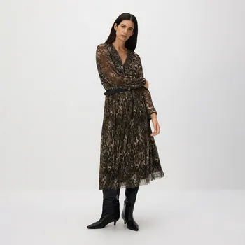 Dámské šaty Reserved - Plisované šaty s páskem - vícebarevná - 922GA-MLC - 922GA-MLC-M