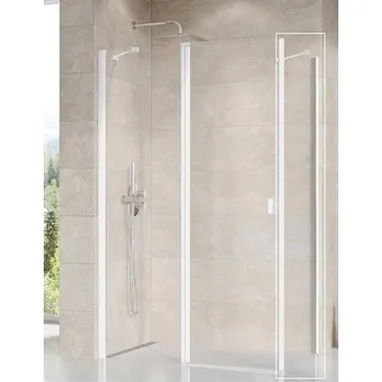 Ravak Chrom Boční stěna 90 Transparent bílá matná 9QV70E00Z1 CPS-90