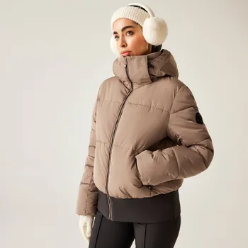 Dámská zimní prošívaná bunda Dare2b GLITZ světle hnědá/černá 34