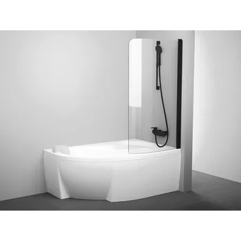 Ravak Rosa Vanová zástěna 100 pravá Transparent černá 7QRS0300Y1 CVSK1 ROSA 160/170