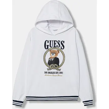 Chlapecká mikina Dětská bavlněná mikina Guess J6RQ05.KAD74.PPY2 bílá 00X, vel. 158-166