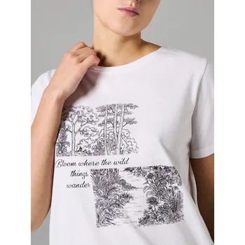 Dámské tričko Sinsay - Bavlněné tričko s nápisem - bílá - 000HB-00M - 000HB-00M-S