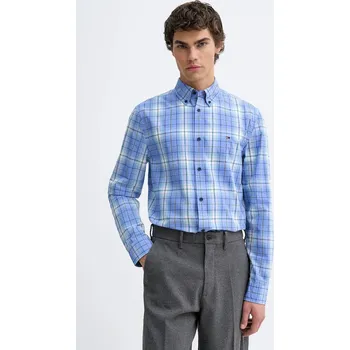 Pánské oblečení Bavlněná košile Tommy Jeans DM0DM22423 fialová 54A, vel. M