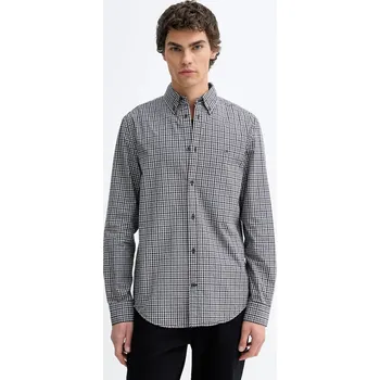 Pánská košile Bavlněná košile Tommy Jeans DM0DM22423 šedá 90X, vel. L