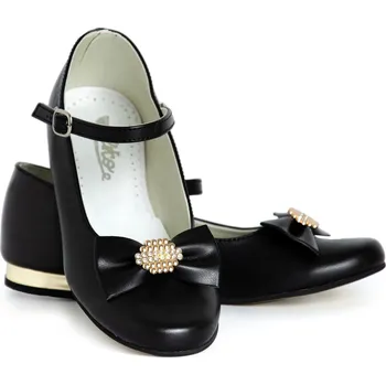 Chlapecké polobotky Společenské boty černé dívčí KBD-805 36 elegantní 24 cm