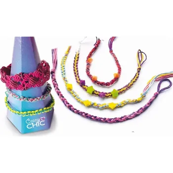 dětská sada na výrobu šperků Sada na výrobu náramků Clementoni Crazy Chic 18769