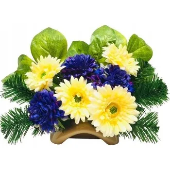 umělá květina KVĚTINÁČ DEKORACE umělá malá kytice JARNÍ na hrob