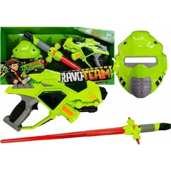 Dětská zbraň LEAN Toys Dětská vesmírná laserová pistole s maskou zelená