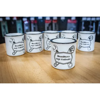 Hrnek "MojeDílna.cz", keramický, bílý