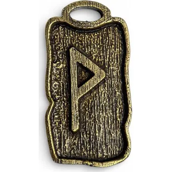 Náhrdelník Drakkaria WUNJO - runový amulet, zinek staromosaz