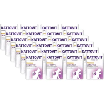 Krmivo pro kočku Kattovit Sensitive kuře+krutí 24x85g sáček