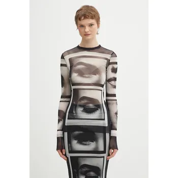 Dámská halenka Halenka Jean Paul GAULTIER Eyes and Lips, S, černá, 99X