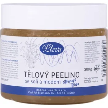 Tělový peeling Pleva Tělový peeling se solí a medem - citronová tráva - exp. 12/25