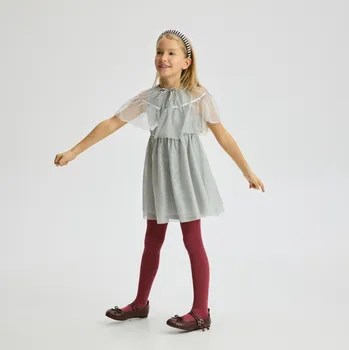 Dívčí šaty Reserved - Vzorované šaty s bolerkem - světle šedá - 240FW-09X - 240FW-09X-164