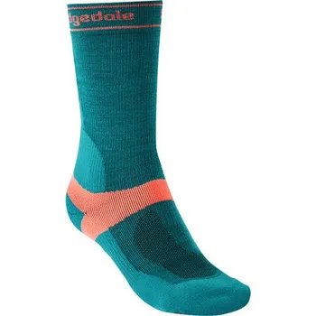 Dámské ponožky Bridgedale MTB Mid-Season Weight T2 Merino Sport Boot Women's - dámské jarní a podzimní cyklistické ponožky Teal - L (7-8,5) / EU 41-43 / 25-27 cm
